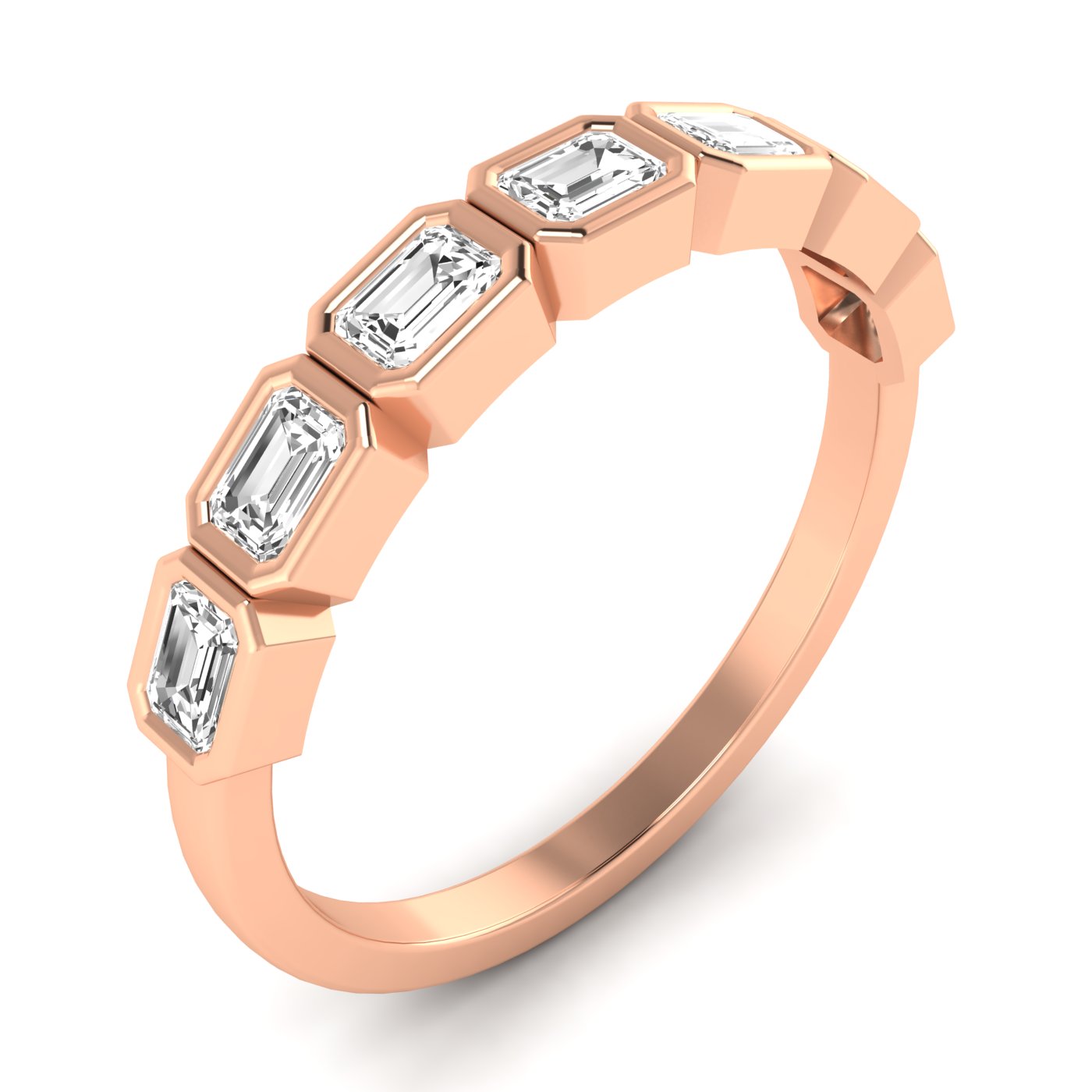 Emerald Half Eternity Ring