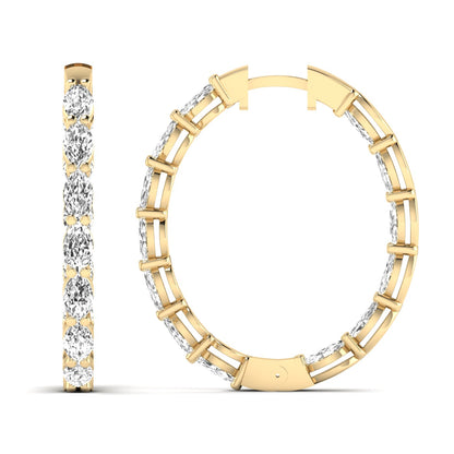 4.00ctw Marquise Inside-Out Hoops