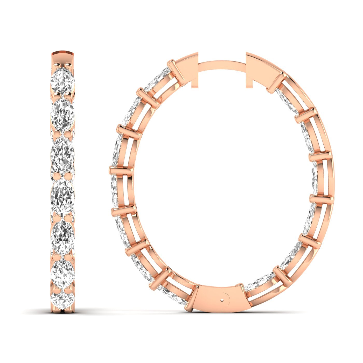 4.00ctw Marquise Inside-Out Hoops