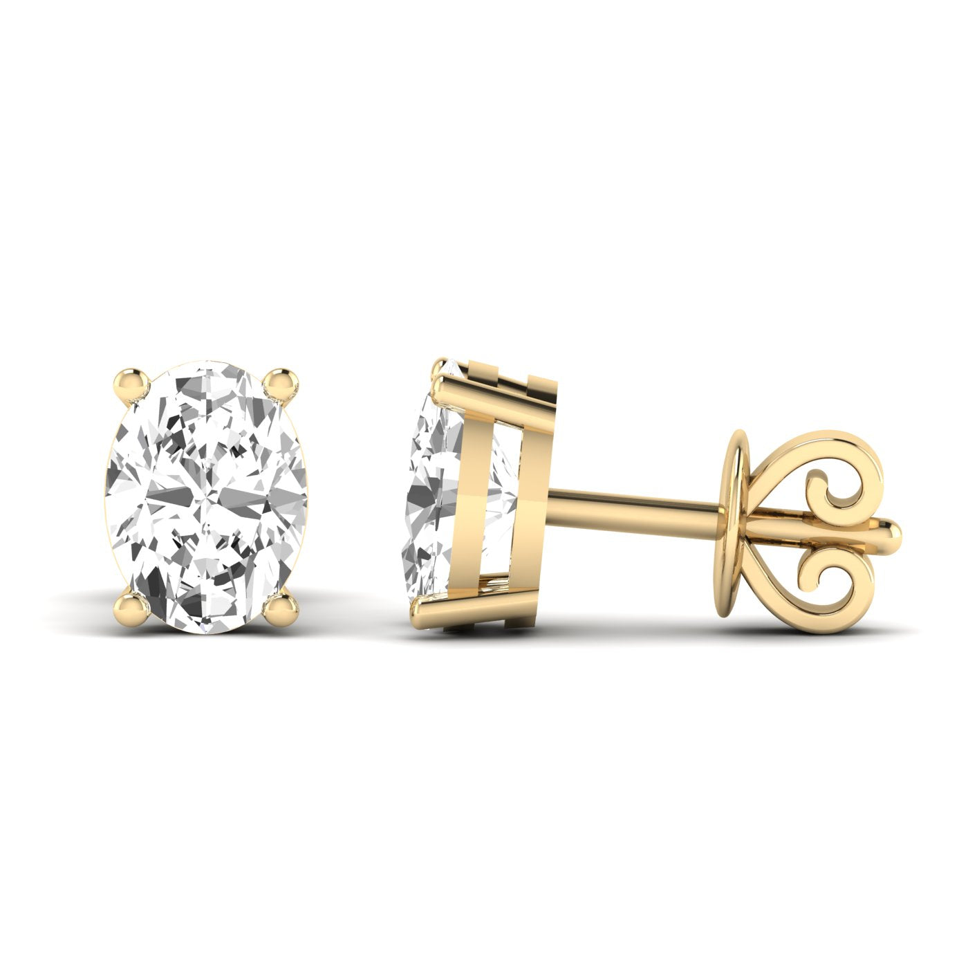 Oval Prong Studs