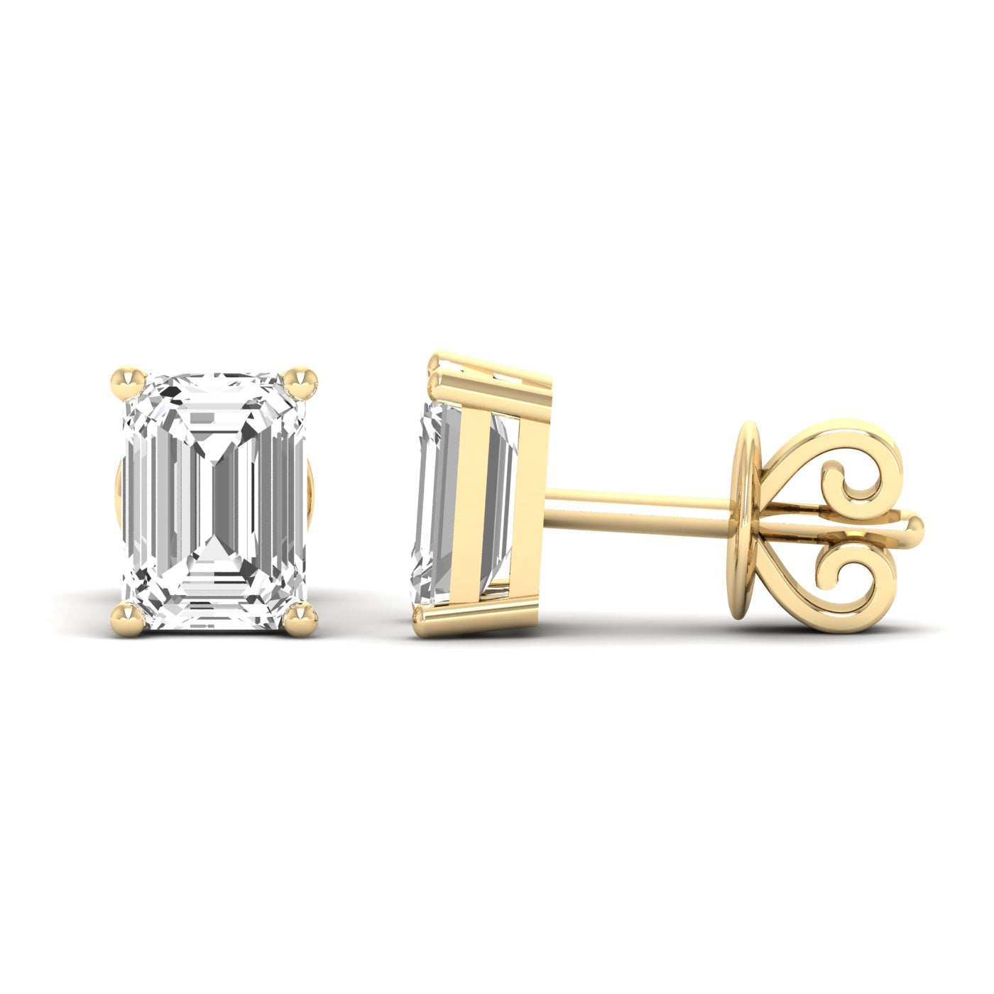 Emerald Prong Studs