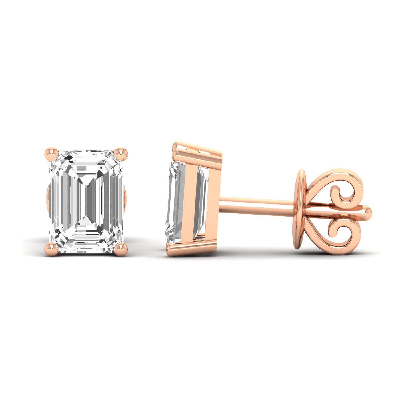Emerald Prong Studs