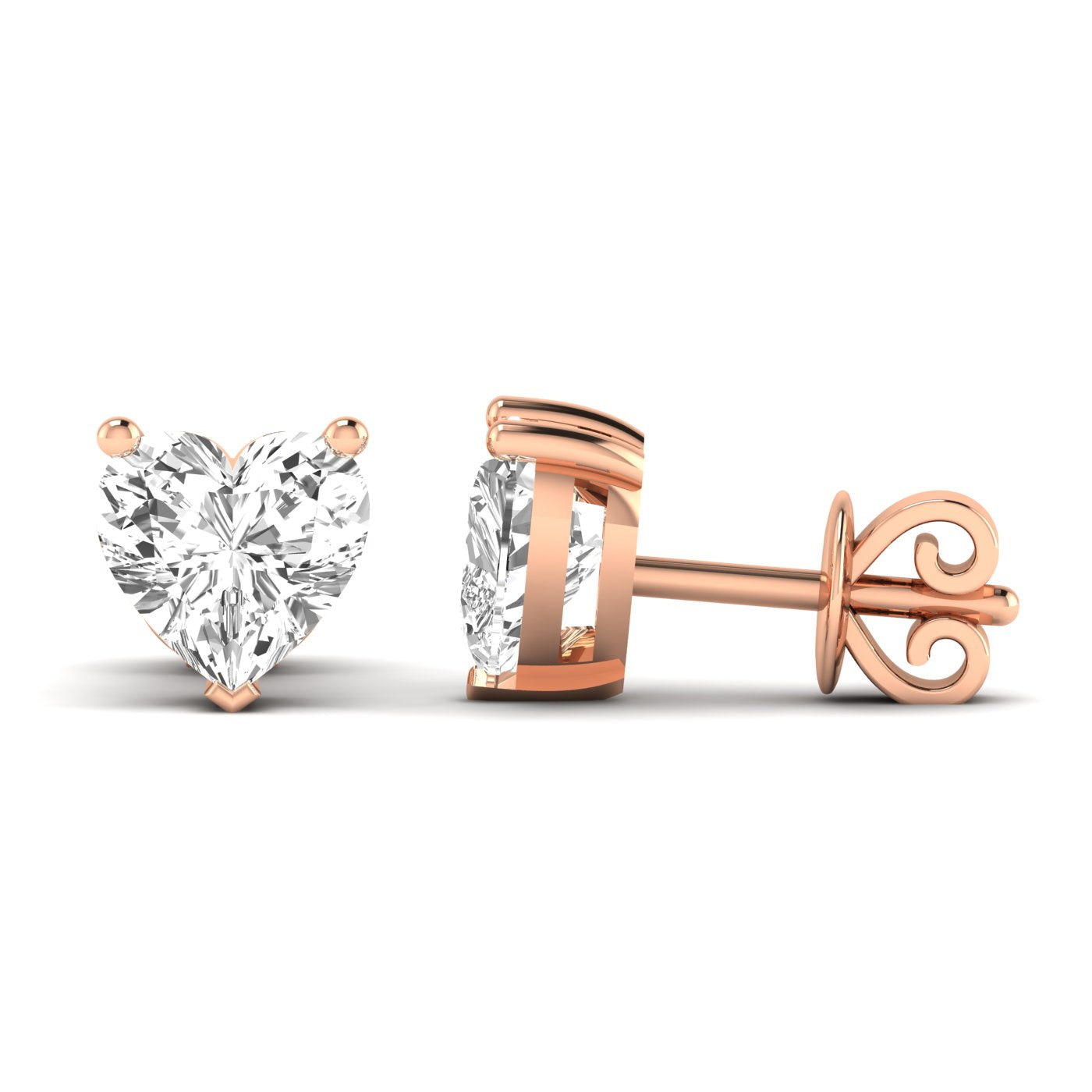 Heart Prong Studs