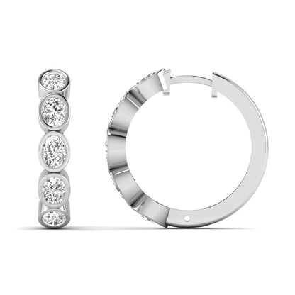 2.00ctw Oval Bezel Huggies