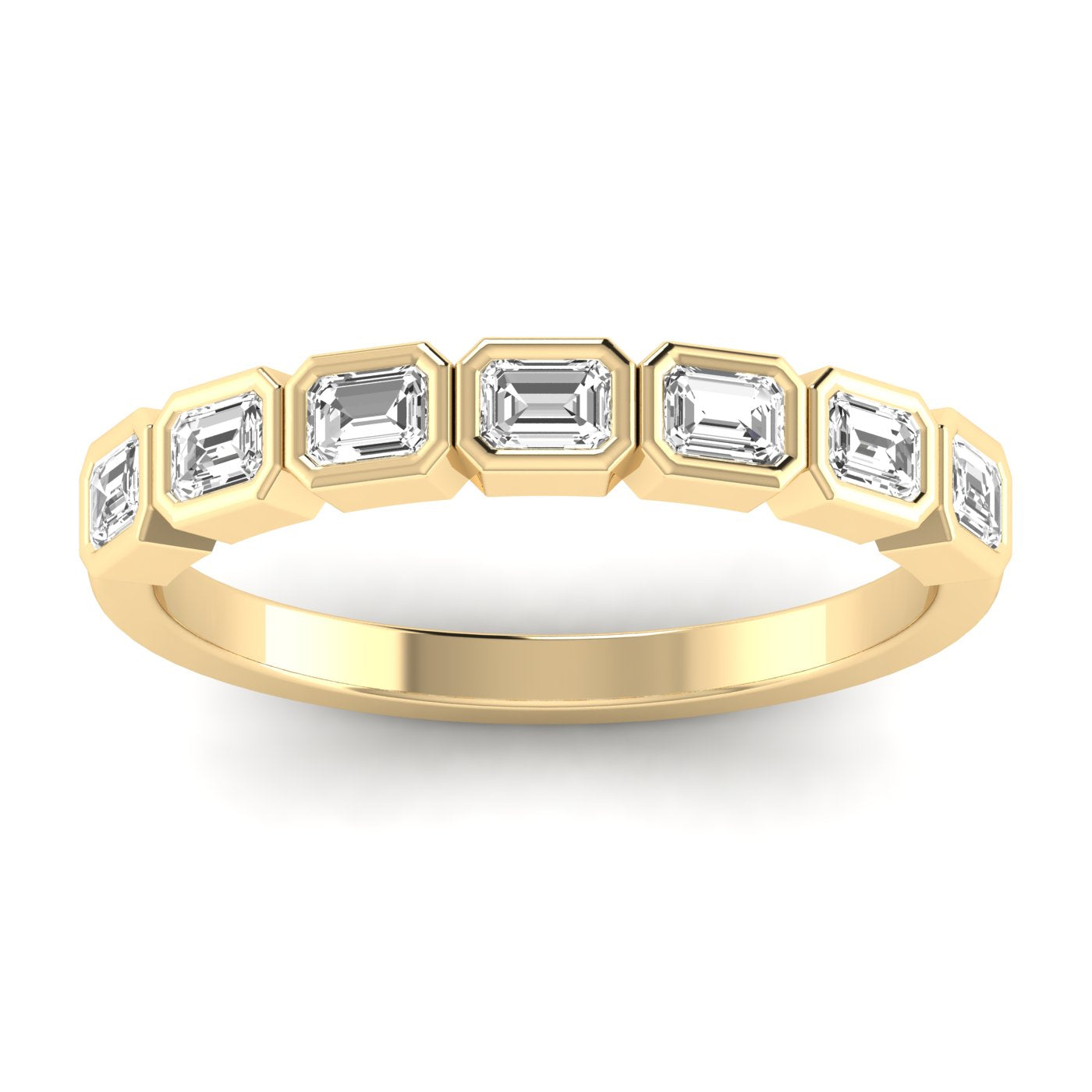 Emerald Half Eternity Ring